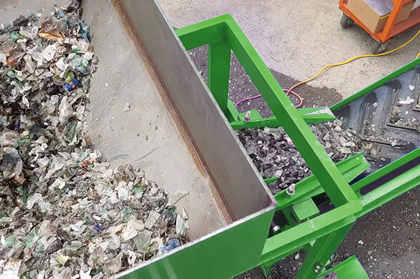 glass being recycled